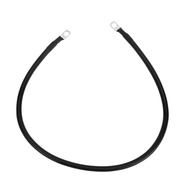 Cable de inversor de batería universal de 1 pieza Unique Bargains con terminal de 5/16" y 2 pies de longitud, calibre 5 AWG, cobre estañado negro