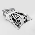 thumbnail image 3 of Ambesonne Tribal Bedding Set 3 Pcs, Chef, Twin XL, Black and White, 3 of 3