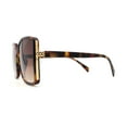thumbnail image 3 of Luxurious Womens Thin Plastic Rectangle Diva Sunglasses Tortoise Brown, 3 of 4