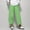 Green, variant on BKQCNKM Wide Leg Pants Woman Linen Pants Women Lounge Pants Women Pants Cotton Casual Female Casual Pants Green L