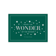 Personalized Holiday Card - Wonderous Night - 5 x 7 Flat