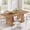 Natural, variant on Finmind 63" Dining Table for 6, Farmhouse Wood Table Kitchen Table with Double Pedestal, Black