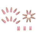 thumbnail image 3 of Yoyauz Coffin Pressed Nails Fake French Nails Full Coverage Acrylic Fake Nails for Ladies & Girls 24PCS, 3 of 6