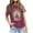 Purple, variant on LUOGENLI Female T-shirts for Womens Women's Casual Printed Round Neck Solid Color Short Sleeved T Shirt Tee T-shirts Womens White Valentines T-shirts for Women Graphic Tee Summer Clothes Green L