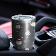 thumbnail image 4 of 30oz Dark Christmas Snowman Pattern Tumblers Stainless Steel Tumbler with Lid and Straw,Vacuum Insulated Double Wall Travel Tumbler Cups Mug with Cleaning Brush for Coffee,Tea, 4 of 7
