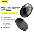 thumbnail image 3 of Baseus Magnetic Wireless Charger Compatible With iP12 Series 15W Max USB To Type-C QC3.0 PD Qi Portable Fast Charging Pad Compatible With Samsung Slim Wireless Quick Charger, 3 of 9
