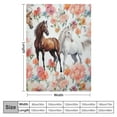 thumbnail image 4 of COMIO Horse Blanket Gift for Girls Women Cute Animal Horses Flowers Cozy Plush Flannel Throw Blankets Soft Lightweight Plush Blanket for Horse Lovers Decor Bed Sofa, 4 of 6