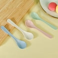 thumbnail image 2 of Zhuge 4 cucharas de paja de trigo, cuchara reutilizable para cereales y sopa, cuchara irrompible para la cena, cuchara portátil y liviana para comidas de adultos, apta para lavavajillas (azul), 2 of 4