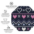 thumbnail image 3 of Fuzoiu Pixel Heart Winter Print Leather Coasters Set,Drink Coasters Set of 4,for Tabletop Protection, Durable PVC Coasters,Home Décor and Housewarming Gift-Octagon, 3 of 6