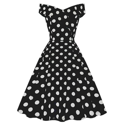

WQJNWEQ Clearance Sundresses For Women Women S Fashion V-Neck Sleeveless Vintage Printed Party Cocktail Swing Dresses Swing Stretchy Dresses