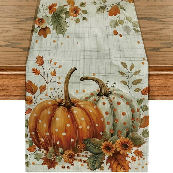 YOPINCO Halloween Tablecloth Colorful Pumpkins Kitchen Tablecloth Suitable for Halloween Family Restaurant Party Decorations Atmosphere 13 x 72 Inch
