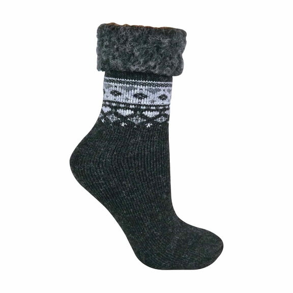 Sock Snob - Ladies Turn Over Top Warm Thermal Winter Nordic Bed Socks