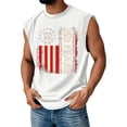 thumbnail image 2 of Youpwaven Men's America 250th Anniversary Graphic Tank Top, USA 1776-2026 Vertical Flag Print, Casual Fashion Sleeveless Independence Day Top, 2 of 4