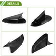 thumbnail image 6 of Unique Bargains 1 Set ABS Left Right Side Mirror Cover Cap Replacement Gloss Black for Honda 10th Gen Civic 2016-2021 Ox Horn Mirror Guard Cover, 6 of 7
