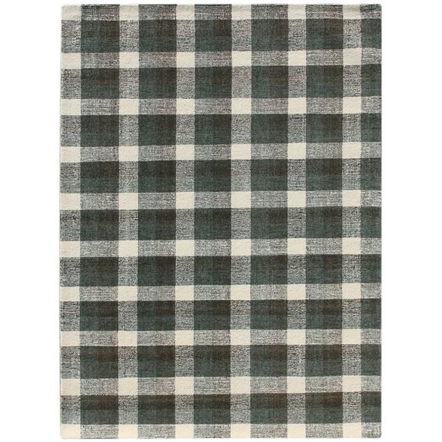 Amer Rug TRA60576 Tartan Dark Gray Hand-Tufted Area Rug - 5 ft. x 7 ft. 6 in.