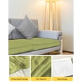 thumbnail image 4 of Vintage Fruit Green Couch Cushion Covers Stretch, Washable Sofa Seat Covers Individual Seat Cushion Sofa Slipcovers Farmhouse Retro Solid Color Linen Texture Couch Cover Furniture Protector M-1PCS, 4 of 7