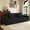 Black, variant on 106" Full Sponge Could Boneless Couch for Living Room, Modular Sectional Sofa with 2 Pillows, Convertible Upholstered Couches with Deep Seat, Compressed Sofa for Living Room (Black)
