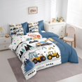 thumbnail image 3 of jejeloiu Deepblue Bohemian 7-Piece King Bedding Set,Rainbow Excavator Bulldozer,Luxury Reversible Decor For Kids, 3 of 8