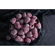 Angle View: Peel-n-Stick Poster of Raspberry Berry Frozen Berries Poster 24x16 Adhesive Sticker Poster Print