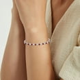 thumbnail image 6 of APSVO S925 Sterling Silver Plated Tennis Bracelets for Women Girls CZ January Birthstone Bracelets with Red Garnet Birthday Graduation Jewelry Gifts Teen Her Mom Wife Adults Kids Ideas, 6 of 8