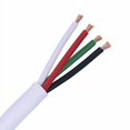 thumbnail image 1 of 500' Ft 16 AWG Ga 4-Conductor in Wall Speaker Cable White Pro Grade Audio Digital Speaker Stranded Copper High Strand Count PVC Jacket UL Listed Pull Box in-Wall Flexible Signal Transfer, 1 of 2