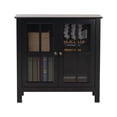 thumbnail image 4 of HomeStock Rustic Arrow Black Glass Door Accent and Display Cabinet, Wood, 4 of 5