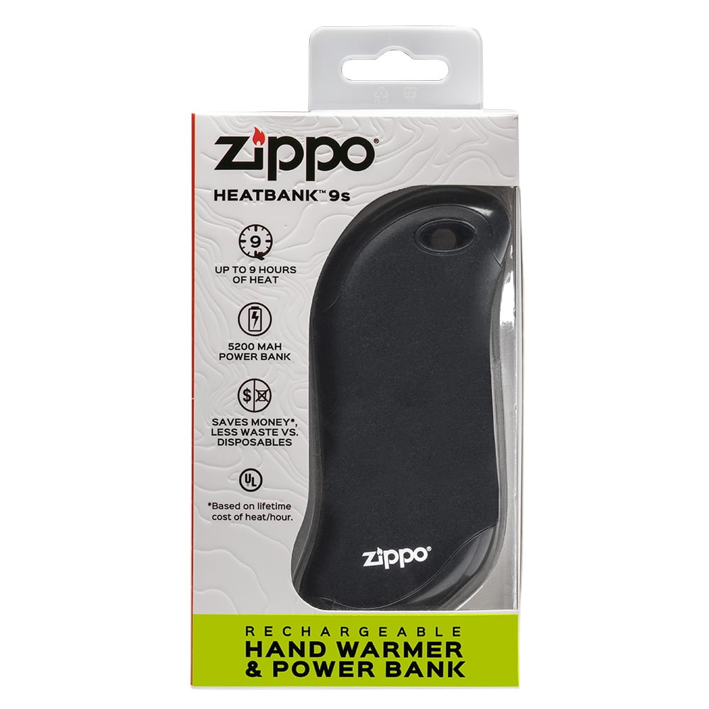 Zippo Black HeatBank 9s Rechargeable Hand Warmer