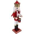 thumbnail image 6 of Gymnture christmas Wooden Nutcracker Soldier Ornament 25cm Christmas Traditional Toy Red Drum, 6 of 11
