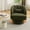 Teddy Fleece | Green, variant on Swivel Accent Chair, 360°Swivel Barrel Chairs, Mid-Century Chair with Striped Backrest & Soft Cushion, Comfy Round Armchair Single Sofa for Living Room, Lounge, Bedroom