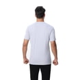 thumbnail image 5 of Zfeel Men's Dry Fit Short Sleeve Poly Shirt, Crewneck Comfortable Tee, Moisture Wicking, Silver, 2XL, 5 of 5