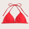 thumbnail image 4 of Krdevn Women's Triangle Halter Bikini Top Tie Front Swimwear for Beach and Pool,S, 4 of 7