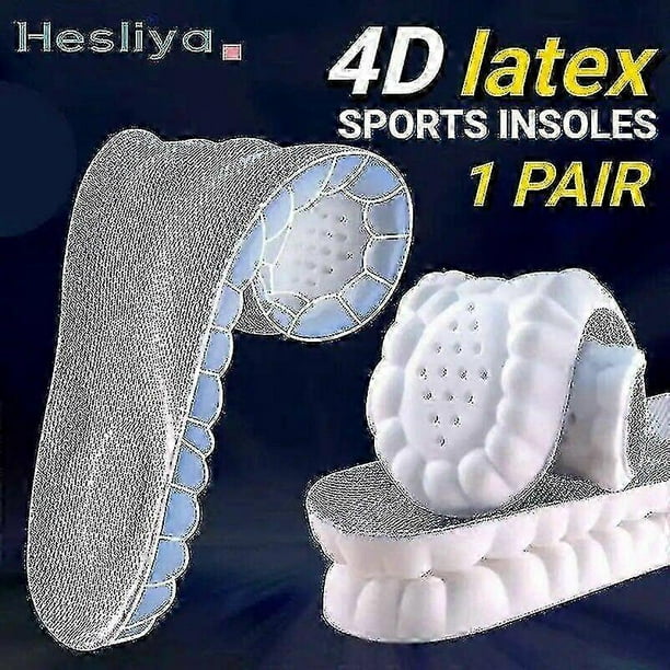 Plantillas ortopédicas 4d para zapatos, plantillas deportivas súper suaves a la moda para correr, plantillas para pies, plantillas ortopédicas con soporte para el arco de la suela del zapato, unisex