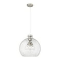 thumbnail image 5 of Innovations Lighting  Newton Sphere - 3 Light 18" Cord Hung Pendant Clear/Brushed Brass, 5 of 5