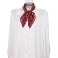 thumbnail image 2 of Bufandas de gasa para mujer - 27.6 X27.6 - Pañuelo cuadrado con estampado floral Pañuelo para el cuello Pañuelo para el cuello Vino rojo 70x70cm/27.6x27.6 inches(LxW), 2 of 5