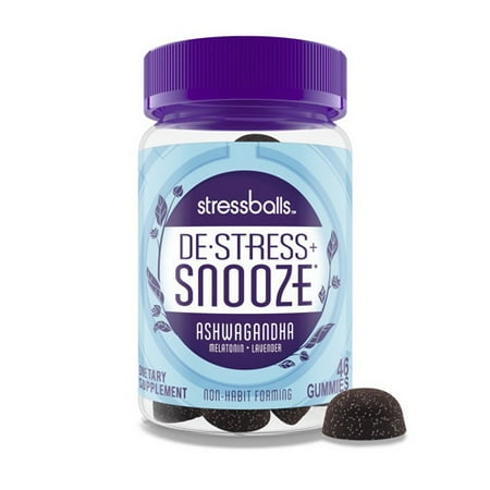 Stressballs Night Relax, Destress, Sleep, Calming BlackBerry Gummies, 46 Ea, 2 Pack