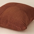thumbnail image 5 of Set of 2 Sage Green Decorative Throw Pillow Covers 12x12 Inch Soft Corduroy Windmill Textured Striped Patchwork Cushion Cases for Sofa Bed Home Decor, 5 of 7