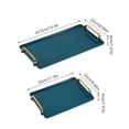 thumbnail image 2 of Table Tray Plastic Serving Trays, Modern Rectangular Decorative Tray, Food Tray for Eating Breakfast with Gold Handles - 16 x 8.7 Inches, 2 of 9