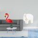 thumbnail image 2 of Figura Decorativa De Jardín Con Forma De Elefante Y Flamenco, Ideal Para Decorar Jardines En Primavera Y Fiestas. Estatua Coleccionable Con Almohadillas Antideslizantes Para Mesa., 2 of 8