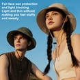 thumbnail image 2 of Women Hat Fisherman Style Solid Color Basin Hat with Reflective Stripe Lace-Up Dome Design Bucket Hat, 2 of 8