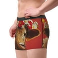 thumbnail image 2 of Honeii White And Red Daisy Cow Men's Underwear Boxer Briefs Pack, ComfortSoft Boxer Brief for Men, Moisture-Wicking Breathable-XX-Large, 2 of 5