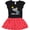 Black & Red with Polka Dots, variant on Inktastic Sanibel Island Florida Dolphin Gift Toddler Girl Dress