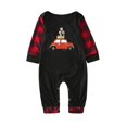 thumbnail image 2 of Odeerbi Matching Family Christmas Pajamas Sets Baby Plaid Romper Xmas Jumpsuits Patchwork Printed Homewear Loungewear Round Neck 2024 Long Sleeve Bodysuit Sleepwear Jammies for Baby, 2 of 5
