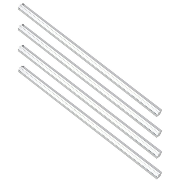 8mmx8mmx247mm Clear Solid Acrylic Square Rod Bar 4pcs
