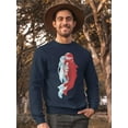 thumbnail image 2 of Cool Floating Astronaut Design Sweatshirt Men -Image by Shutterstock, Male 3X-Large, 2 of 4