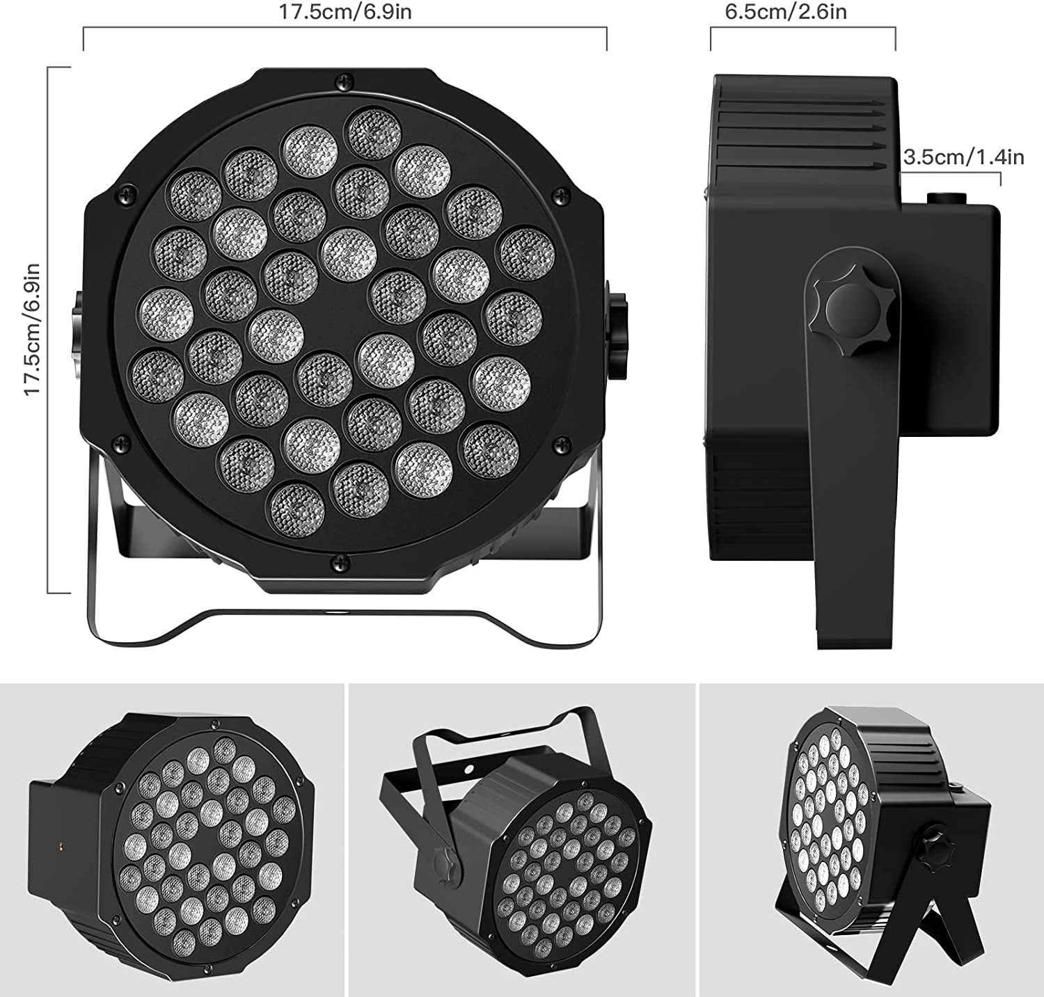8 Pack Rechargeable Par Lights 36W RGB Battery Powered, Wireless LED Par Lights DJ Uplights Sound Activated Remote Control for Wedding Events Club Party Church Stage Lighting