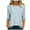 Light Blue_1, variant on Godom Womens Tops Casual 3/4 Sleeve Crew Neck Shirts Loose Fit Tunic Blouses