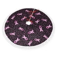 thumbnail image 2 of Christmas Tree Skirt, Breast Cancer Awareness3 Christmas Tree Decorations Indoor, Tree Skirts Mat With Tassel Trim for Halloween New Year Holiday Christmas Party Decor 30 Inches, 2 of 7