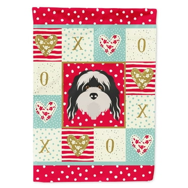 Carolines Treasures CK5241GF Tibetan Terrier Love Flag Garden Size Small multicolor