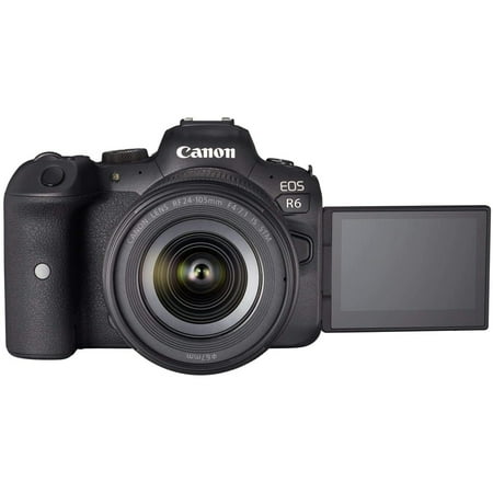 Canon - EOS R6 Mirrorless Camera with RF 24-105mm f/4-7.1 IS STM Lens - Black