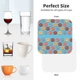 thumbnail image 6 of Lsque Cute Donut Pattern 4" Drink Coasters Set of 4, PVC Leather Absorbent Coasters, Table Coaster Set Decorative Coffee Cup Coasters Housewarming Gift -Square, 6 of 6